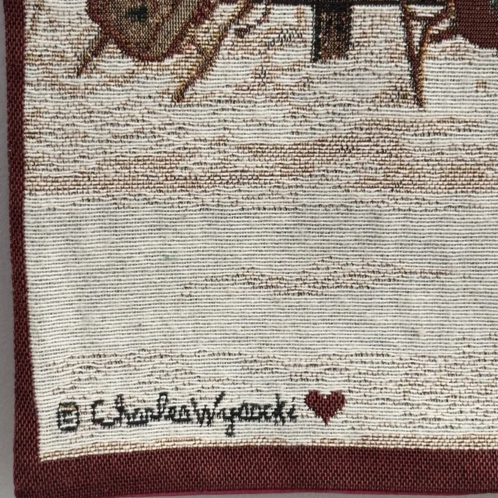 Cocoa at the Copperfields Wall Hanging Tapestry w/ Wood Rod by Charles Wysocki